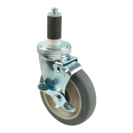 Allpoints Allpoints 1971137 Caster, Stem, 5"W/Brk, 1-1/8"Tube For Duke Manufacturing 1971137